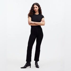NWT Madewell Kick Out Crop Jeans - Black - 23
